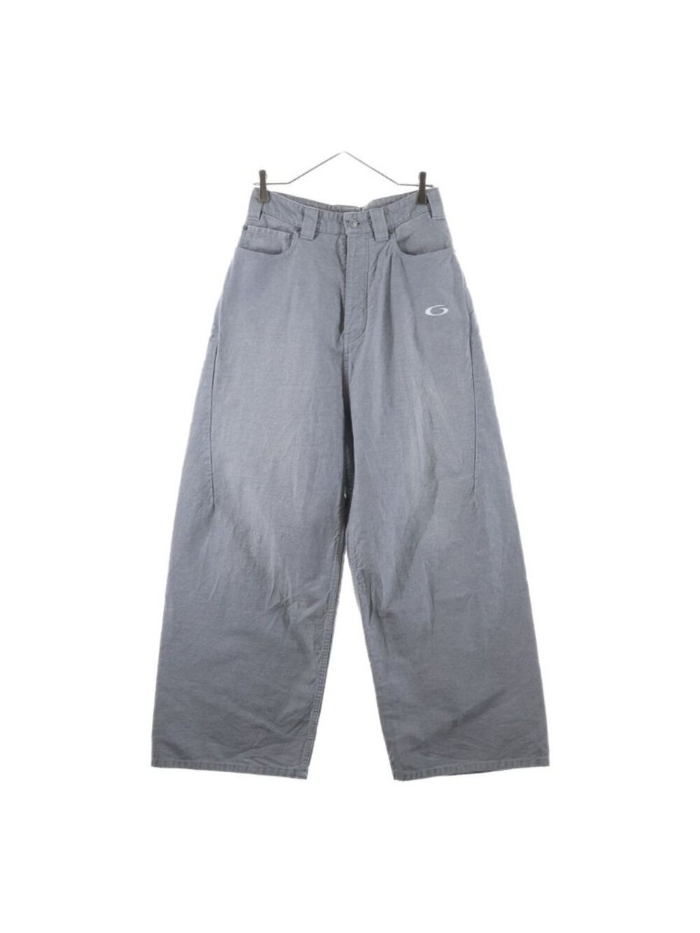 Balenciaga Trompe Loeil Denim Trousers in Soft Gray L'oeil Pants Jeans